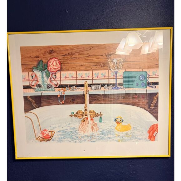 “Her Bath” • 1992 John Ramos printed from an original water color painting • 09/ - Picture 2 of 16